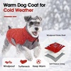 image:imageLelepet Warm Dog CoatWaterproof Dog Winter JacketAdjustable amp ReflectiveRed