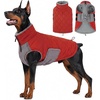 image:imageLelepet Warm Dog CoatWaterproof Dog Winter JacketAdjustable amp ReflectiveRed