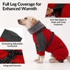 image:imageLelepet Waterproof Dog Coat with Harness Full Body Jacket for DogsRed
