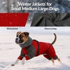 image:imageLelepet Waterproof Dog Coat with Harness Full Body Jacket for DogsRed