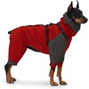 image:imageLelepet Waterproof Dog Coat with Harness Full Body Jacket for DogsRed