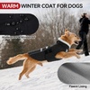 image:imageLelepet Waterproof Dog Coats Winter Dog Jacket with Harness Red LBlack