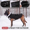 image:imageLelepet Waterproof Dog Coats Winter Dog Jacket with Harness Red LBlack