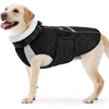 image:imageLelepet Waterproof Dog Coats Winter Dog Jacket with Harness Red LBlack