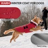 image:imageLelepet Waterproof Dog Coats Winter Dog Jacket with Harness Red LRed