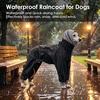 image:imageLelepet Waterproof Dog Raincoat Hooded Dog Rain Jacket for Large DogsBlack