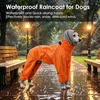 image:imageLelepet Waterproof Dog Raincoat Hooded Dog Rain Jacket for Large DogsOrange