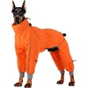image:imageLelepet Waterproof Dog Raincoat Hooded Dog Rain Jacket for Large DogsOrange