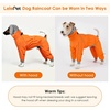 image:imageLelepet Waterproof Dog Raincoat Hooded Dog Rain Jacket for Large DogsOrange