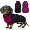 image:imageLelepet Dachshund Coat Waterproof Reflective Dog Coat for Small DogsPurple