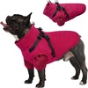 image:imageLelepet Dog Coat 3 in 1 Waterproof Dog Winter Jacket with Harness Built inRose Red