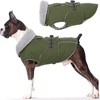 image:imageLelepet Dog Coat Waterproof Dog Jacket Fleece Vest with Adjustable BuckleArmy Green