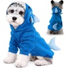 image:imageLelepet Dog Costume Shark Warm Fleece Dog Halloween Hoodie Pink MBlue