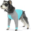 image:imageLelepet Dog Recovery Suit for Front Legs Dog Sleeve to Stop Licking Black LSky Blue