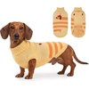 image:imageLelepet Mini Dachshund Sweater with Leash Hole Dachshund Clothes Red XSApricot