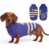image:imageLelepet Mini Dachshund Sweater with Leash Hole Dachshund Clothes Red XSBlue