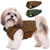 image:imageLelepet Reversible Dog Coat Windproof Dog Puffer Jacket Lightweight VestBrown