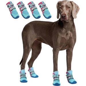 image:imageLelepet 4pcs Dog Shoes for Hot PavementDog Booties for Small Size DogsBlue