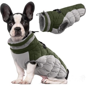 image:imageLelepet Dog Coat Warm Dog Winter Coat Waterproof Dogs Jacket with HarnessArmy Green