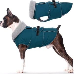 image:imageLelepet Dog Coat Waterproof Dog Jacket Fleece Vest with Adjustable BuckleDark Green