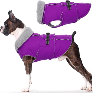 image:imageLelepet Dog Coat Waterproof Dog Jacket Fleece Vest with Adjustable BucklePurple