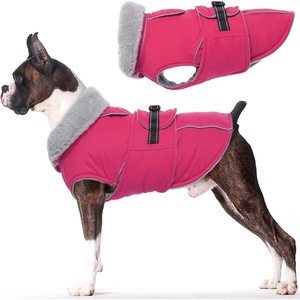 image:imageLelepet Dog Coat Waterproof Dog Jacket Fleece Vest with Adjustable BuckleRose Red