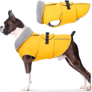 image:imageLelepet Dog Coat Waterproof Dog Jacket Fleece Vest with Adjustable BuckleYellow