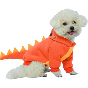image:imageLelepet Dog Dinosaur Costume Large Dog Halloween Costume Warm Fleece HoodieOrange
