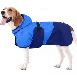 image:imageLelepet Dog RaincoatReflective Dog Rain Jacket with HoodLeash HoleS3XLBlue
