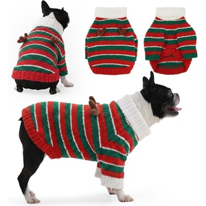 image:imageLelepet Dog Sweaters Christmas Warm Fleece Dog Outfit for Winter LRed1