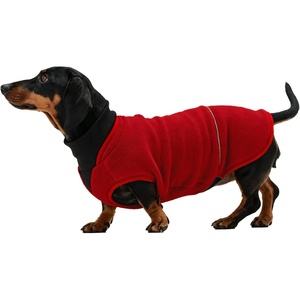 image:imageLelepet Dog Sweaters for Dachshunds Winter Fleece Turtleneck Vest Red SRed