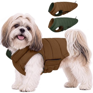 image:imageLelepet Reversible Dog Coat Windproof Dog Puffer Jacket Lightweight VestBrown