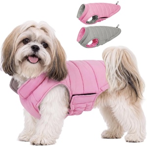 image:imageLelepet Reversible Dog Coat Windproof Dog Puffer Jacket Lightweight VestPink
