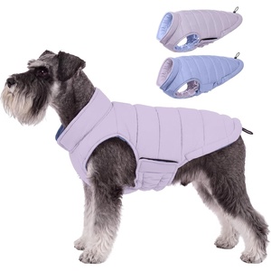 image:imageLelepet Reversible Dog Coat Windproof Dog Puffer Jacket Lightweight VestPurple