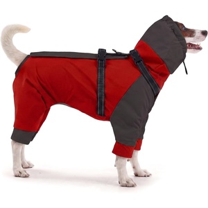 image:imageLelepet Waterproof Dog Coat with Harness Full Body Jacket for DogsRed