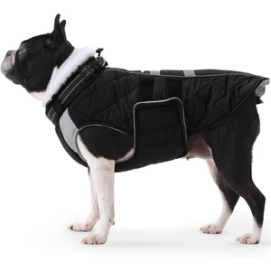 image:imageLelepet Waterproof Dog Coats Winter Dog Jacket with Harness Red LBlack